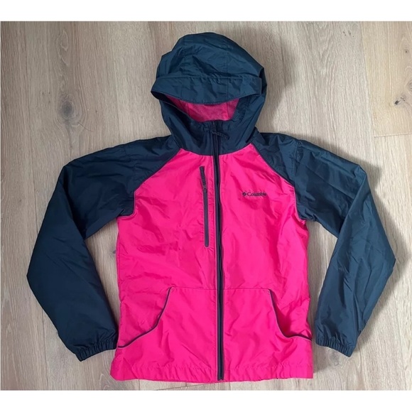 Columbia Windbreaker Jacket Long Sleeve Full Zip Coat Girls Size 14/16 *B24 - Picture 1 of 3